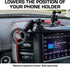 Bulletpoint Drop-Down Lower Phone Placement Kit 20mm-20mm Connector with 1cm Mounting Arm for Vehicle Phone Mounts