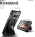 Dexnor Samsung Galaxy S10e Case: Black Heavy Duty Military Grade Protection with Built-in Screen Protector and Kickstand