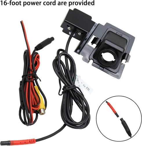 RED WOLF Aftermarket Backup Camera for Jeep Wrangler JK 2007-2018, License Plate Bracket Reverse Camera
