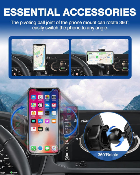 Autorder Car Phone Holder for 2023-2025 Honda Accord, 12.3-Inch Screen Cell Phone Mount, Hands-Free 360 Degree Rotation