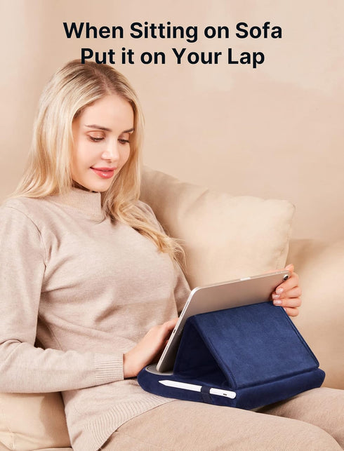JSAUX 11 10.5 9.7 10.2 4-11'' Tablet Pillow Stand, Tablet Stand Holder Dock for Lap, Bed and Desk Compatible with iPad