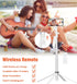 71 inch Tall Selfie Stick Phone Tripod with Detachable Wireless Remote and 2 LED Lights for Recording