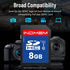 elecacc 8GB (3 Pack), C10 U1 10 4K SD Card SDHC UHS-I Memory Cards Class High-Speed Full HD Video Compatible