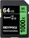 BOYMXU 64GB Memory Card, Professional 1000x Class 10 UHS-I U3, Compatible with Cameras and Camcorders