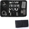 Patu Roll Up Electronics Accessories Travel Gear Organizer Case, Black, Portable Universal Kit Bag