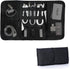 Patu Roll Up Electronics Accessories Travel Gear Organizer Case, Black, Portable Universal Kit Bag