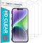 Tech Armor 4 Pack HD Clear Film Screen Protector for Apple NEW iPhone 14 (2022), iPhone 13 and iPhone 13 Pro