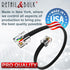 (2 Pack) 6 Inch Telephone Cord, Professional Grade, 6P4C Male RJ11 Plugs, Pure Copper Wire (Black)