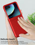 Foluu Slim Fit Case for Motorola Razr Plus 2023, Red Matte PC Cover + 1 Pack Soft TPU & Built-in Screen Protectors.