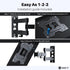 GearIT Full Motion TV Wall Mount for 23 to 43 inch TVs, Up to 66lbs, Swivel, Tilt, Articulating Arm, Vesa 75 100 200