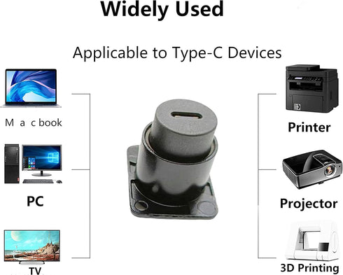 D Type Panel Mount Adapter Coupler USB Type C 3.1 Female to Female Panel Fixed Pass Through Module Extension Converter Data Transmission for Audio Video Network Equipment