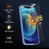 Fin2feel Shockproof Magnetic Case for iPhone 12/12 Pro with Screen Protector, MagSafe Compatible, Light Blue.