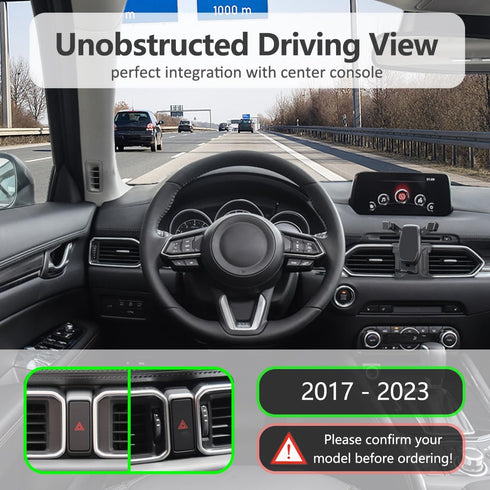 AYADA Phone Holder Compatible with CX5, Upgrade Gravity Auto Lock Phone Mount, Easy to Install Accessories 2017-2023