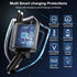 Retractable Car Charger, 60W Fast Charge with 1x Retractable Cable, 1x Type-C Cable, 2X USB Ports for iPhone Galaxy