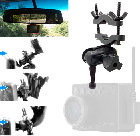 AccessoryBasics Car Rearview Mirror Mount Kit for Garmin Dash Cam Mini 2 45 46 47 55 56 57 65 66 67 Tandem/Speaker Plus Dashcam & Catalyst Driving Optimizer