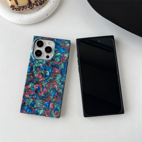 Cocomii Rectangle Case for iPhone 14 Pro Max, Abalone, Compatible with MagSafe, Luxury Slim Glossy Shockproof with
