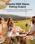 Portable Bluetooth Speaker with Lights, Crystal Clear Sound, IPX5 Waterproof, All Day Playtime, Small Wireless Outdoor