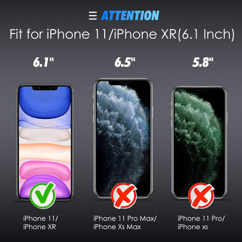 SPARIN Tempered Glass Screen Protector for iPhone 11/XR 6.1" - 4 Pack with Alignment Frame