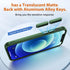 iPhone 12 Pro Max Case, Shockproof Military Grade Protection, Slim Translucent Hard Back, Frosted Green, 6.7''