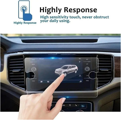 Generic 2018-2023 8 Inch Car GPS Protective Film For VW For Atlas Tempered Glass Screen Protector Film LCD Car