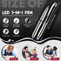 5 Pieces Stylus Pen for Touchscreen Devices Multi-Function Capacitive Pen with LED Flashlight Writing Pens with Ballpoint 3 in 1 Metallic Pens Invisible Ink Pen with Light (Black) by Chinco