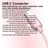 USB C Earbuds Rose Gold, Type C in Ear Headphones Wired, Stereo Bass Pink Earphones with Microphone and Volume Control