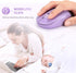seenda Wireless Noiseless Mouse with USB Receiver for PC, Tablet, Laptop - Portable Cordless Mouse in Purple