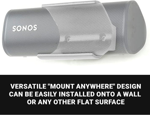 Spartan Mounts Bluetooth Speaker WHITE Wall Mount for SONOS ROAM - Low Profile Design, Black