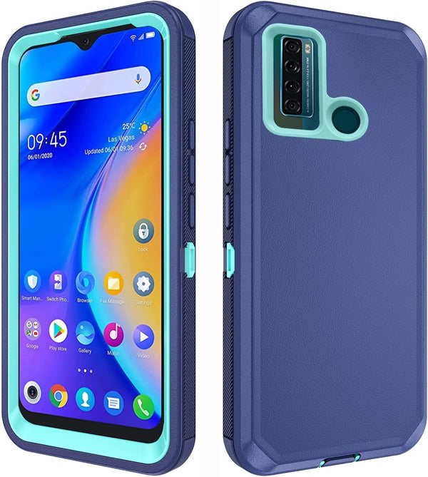 TCL 20XE 5087Z Phone Case - Asuwish Hybrid Rugged Shockproof Hard Protective Drop Proof - Blue