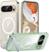 TORRAS Magnetic & Stand for Google Pixel 9 Pro Case - Crystal Clear, 12FT Mil-Grade Drop Protection, Built-in Kickstand