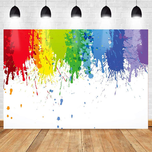 MEETSIOY Paint Splash Party Backdrop - Colorful Abstract Oil Painting Photography Background 5x3ft