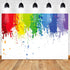 MEETSIOY Paint Splash Party Backdrop - Colorful Abstract Oil Painting Photography Background 5x3ft