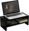 Wooden Monitor Stand Riser, 2-Tier Desk Shelf with Storage Organizer, Ergonomic Computer