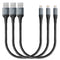 1FT Lightning Cable 3-Pack - Fast Nylon Braided Charger for iPhone 13/12/11/XS/XR/X/8/7/6/6s, iPad, iPods (Black)