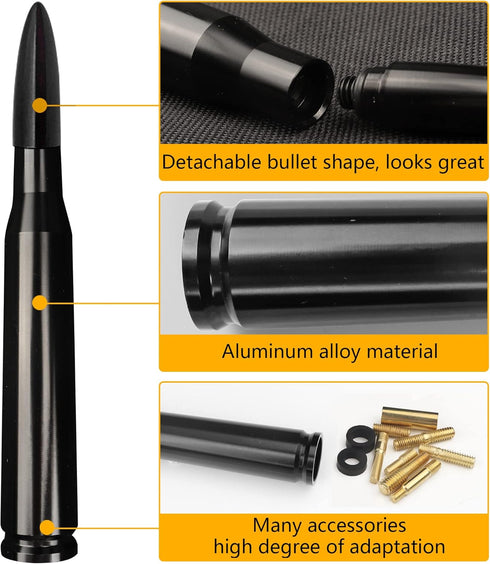 Turcee F150 F250 F350RAM 1500 2500 3500 Car Bullet Antenna,Truck Exterior Decoration Accessories Car Vehicle