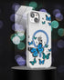 ENCASED Magnetic Case for iPhone 14 with Screen Protector - Compatible with MagSafe Accessories (Blue Butterfly)