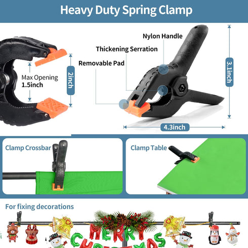 Green Screen Stand Kit, HEMMOTOP 5x6.5 ft Backdrop with Stand for Streaming, Gaming, Zoom, Portable Greenscreen