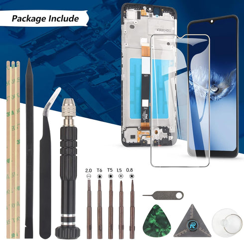 LCD for Samsung Galaxy A03s Screen Replacement, SM-A037U LCD Display Touch Screen Digitizer Assembly with Kit (Black