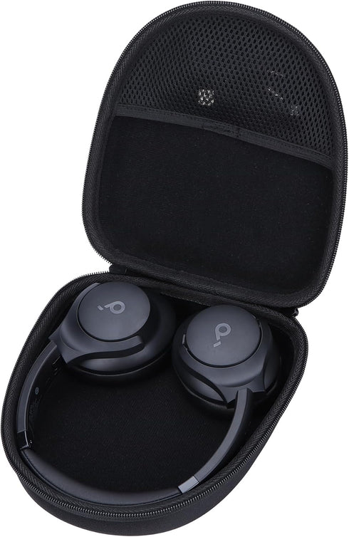 Hard Carry Case for Anker Soundcore Life Q20 Q30 Q35 Q40 Q45 Q20+ Q20i Hybrid Active Noise Cancelling Headphones (Black