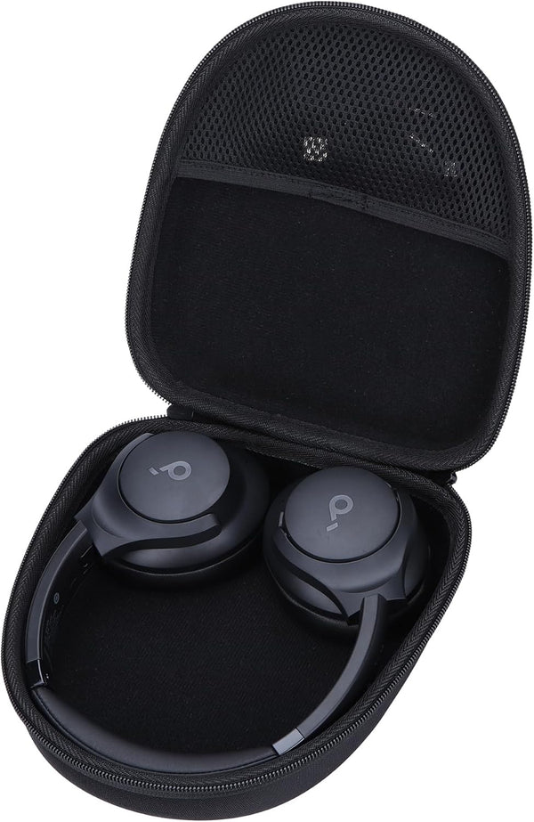 Hard Carry Case for Anker Soundcore Life Q20 Q30 Q35 Q40 Q45 Q20+ Q20i Hybrid Active Noise Cancelling Headphones (Black