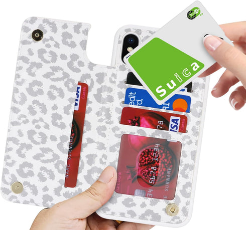 iCoverCase iPhone Xs Max Wallet Case with Card Holder, RFID Blocking PU Leather Protective Case for 6.5 Inch iPhone Xs