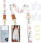 Phone Lanyard Wrist Strap Crossbody, Be Kind Adjustable Phone Strap for Around The Neck, Rainbow Cute Lanyard (Black)