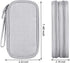 Electronics Accessories Bag, Universal Electronics Accessories Organizer Case, Waterproof Portable Cable Organizer Bag, Travel Gear Carry Bag for Cord, Charger, Flash Drive, Phone, SD Card, Gray by dealcase
