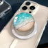 WUYULB Magnetic Type Clear Crystal Glitter Collapsible Expanding Moblile Cell Phone Grip Stand Holder for Smartphones