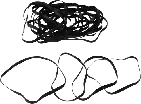 Lovermusic 20Pcs Flat Cassette Tape Machine DVD Drive Rubber Belt Replacement, Black