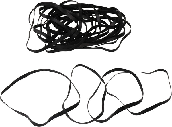 Lovermusic 20Pcs Flat Cassette Tape Machine DVD Drive Rubber Belt Replacement, Black