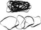 Lovermusic 20Pcs Flat Cassette Tape Machine DVD Drive Rubber Belt Replacement, Black