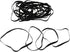 Lovermusic 20Pcs Flat Cassette Tape Machine DVD Drive Rubber Belt Replacement, Black