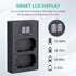 NP-FZ100 Camera Battery Charger, LP Dual USB Charger with LCD Display for Sony A6600, A9, A7 Series Cameras