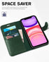 TUCCH Wallet Case for iPhone 11 - TPU Shockproof Inner Shell, PU Leather RFID Blocking Magnetic Stand Cover
